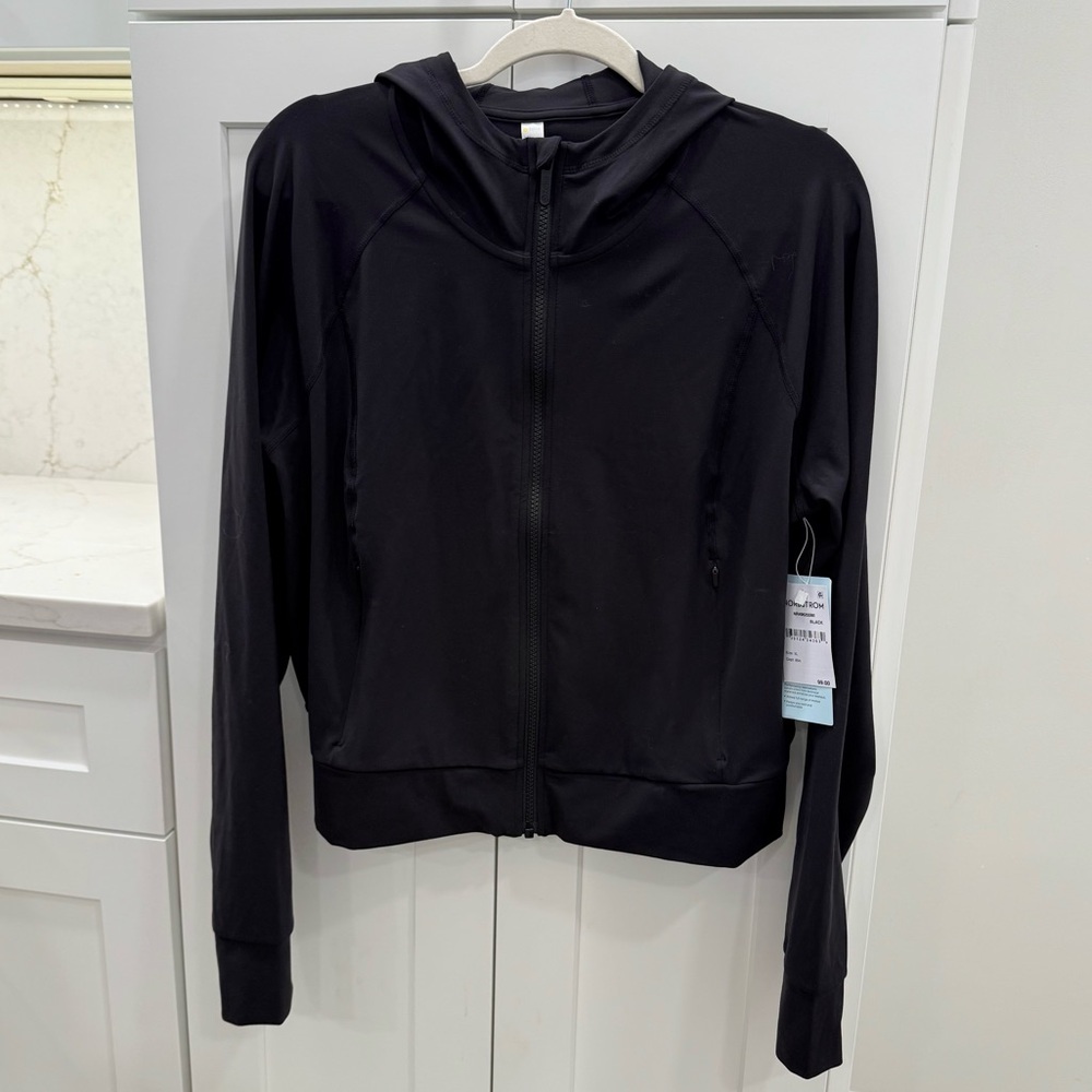 Zella Black Full-Zip Hoodie Jacket
